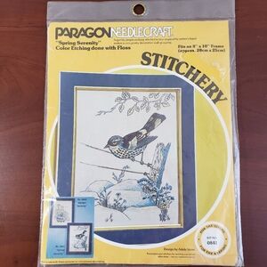 NOS 1978 Paragon Needlecraft  Stitchery Spring Serenity Kit 0841